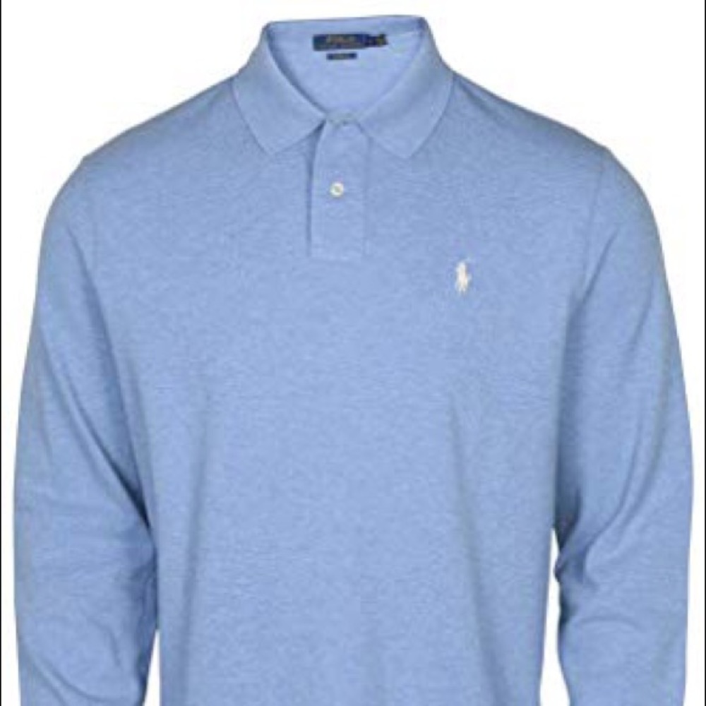 Ralph Lauren Light Blue Long Sleeve Polo Medium